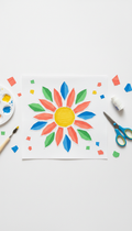Painted paper collage exploration
